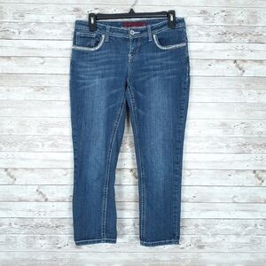 Bongo Crop Jeans Sz 5 Embroidered Pockets 930